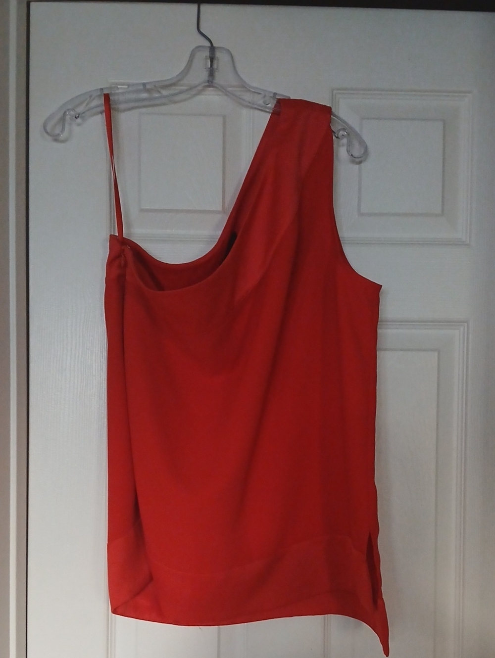 Banana Republic Red One-Shoulder Draped Dress